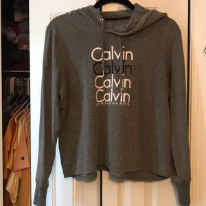 Calvin Klein light weight hooded long sleeve